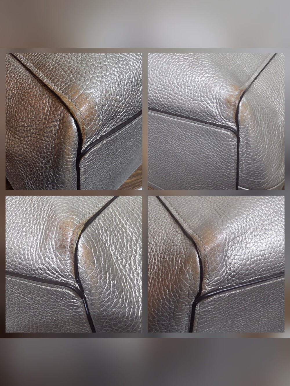 Coach F80271 Hallie Metallic Leather Shoulder Bag - Picture 12 of 15